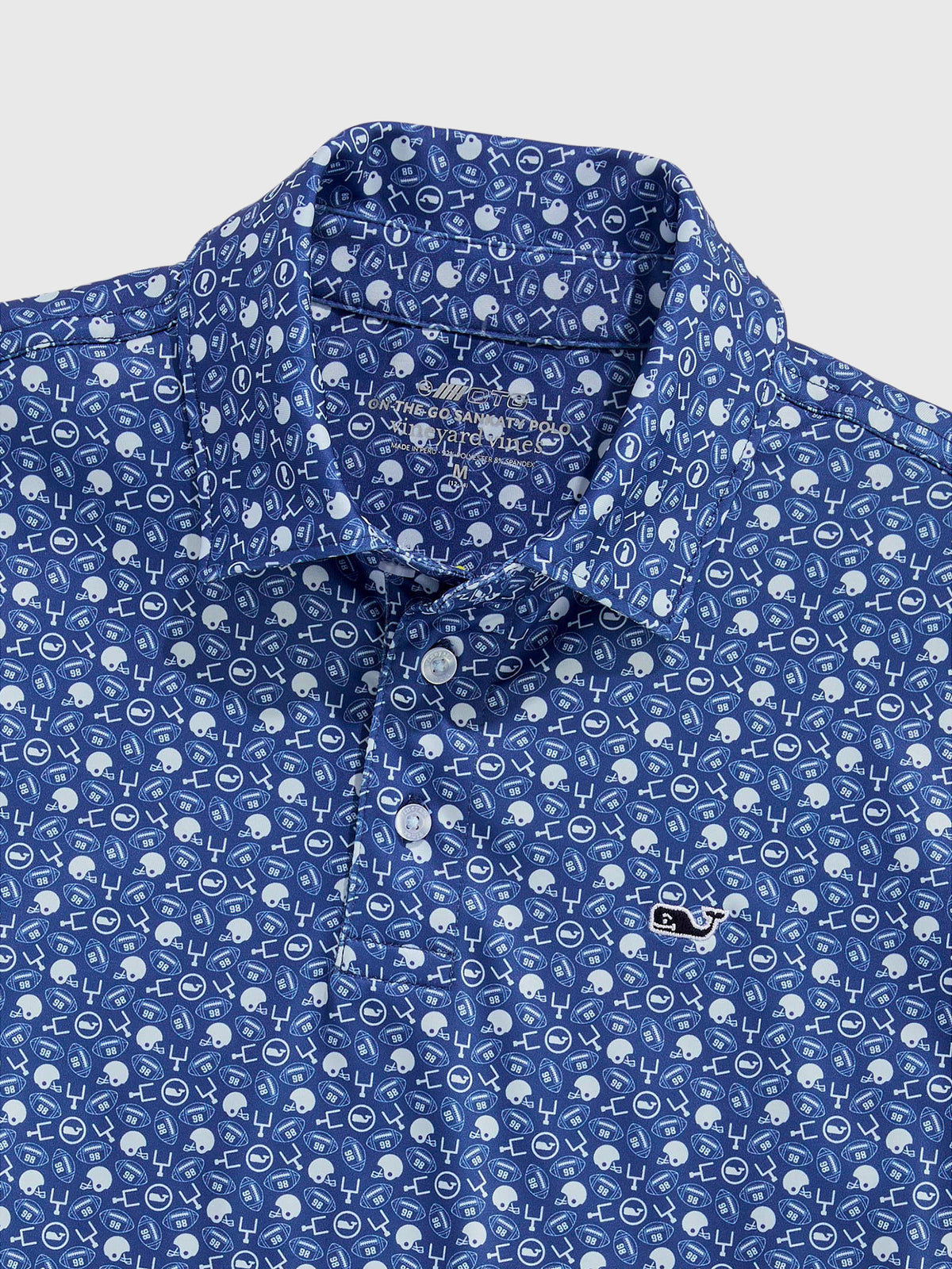 Vineyard Vines Boys' Performance Printed Sankaty Polo - Saint Bernard