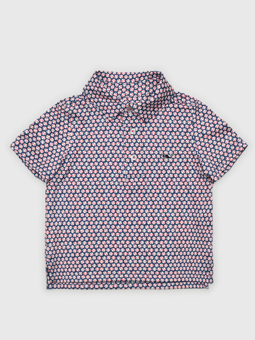Vineyard Vines Boys' Printed Sankaty Polo - Saint Bernard