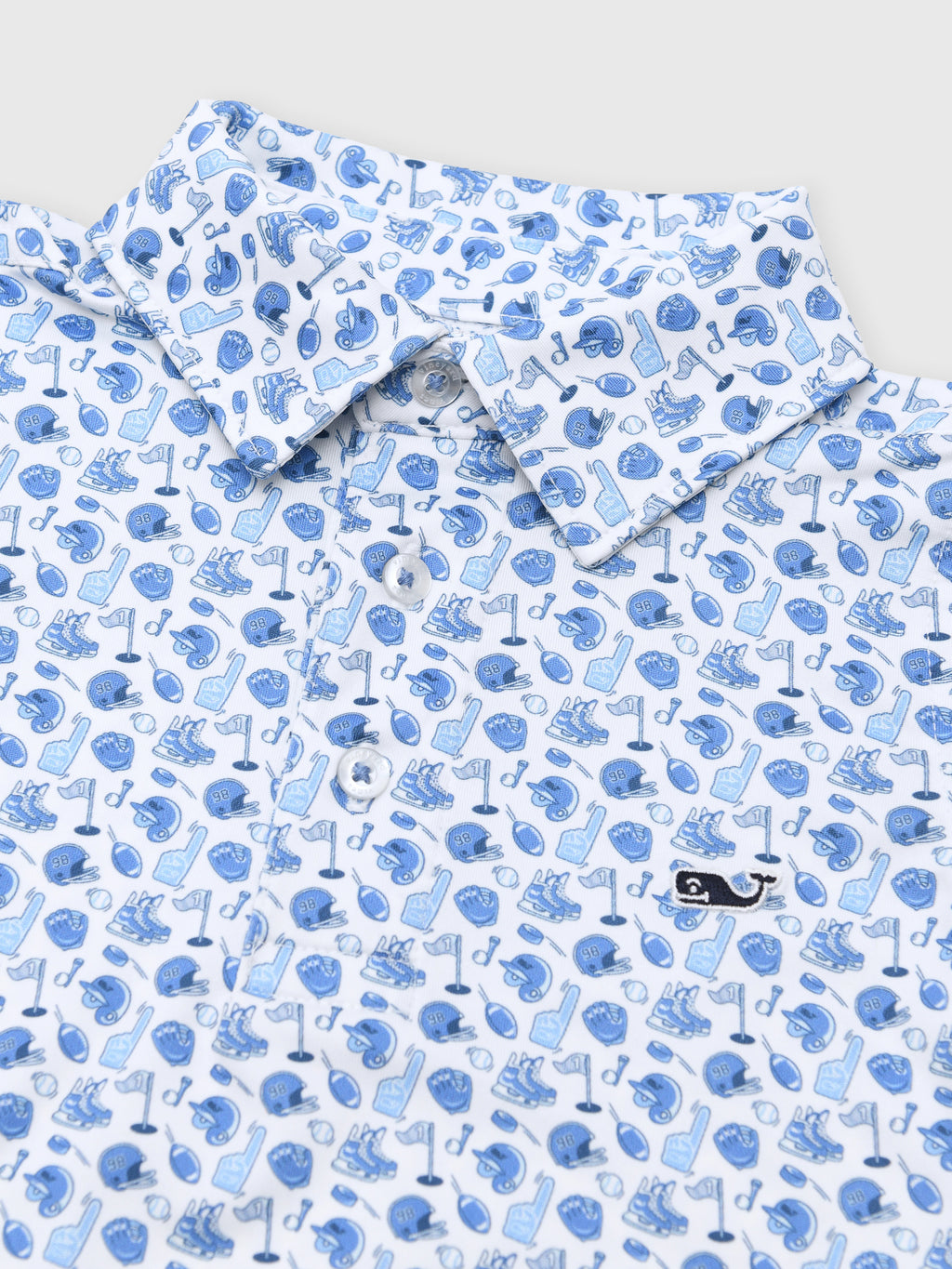 Vineyard Vines Boys' Performance Printed Sankaty Polo - Saint Bernard