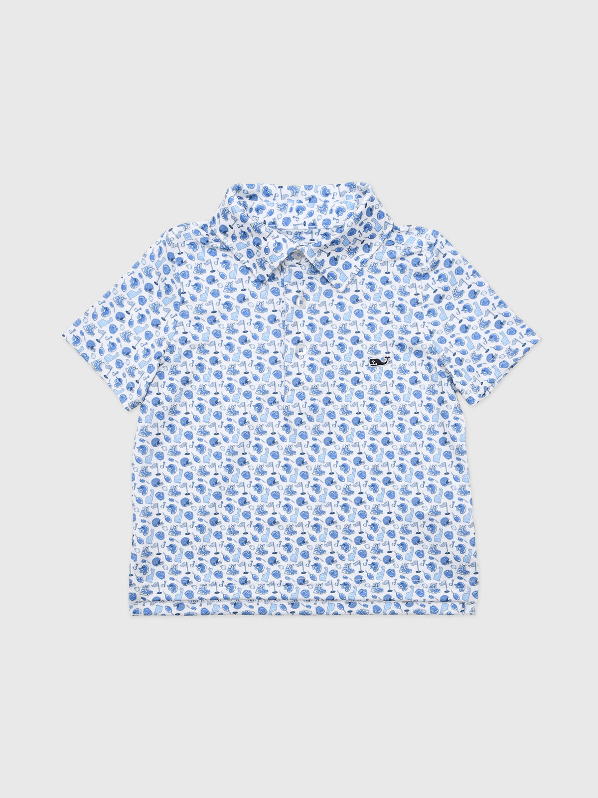 Vineyard Vines Boys' Performance Printed Sankaty Polo - Saint Bernard