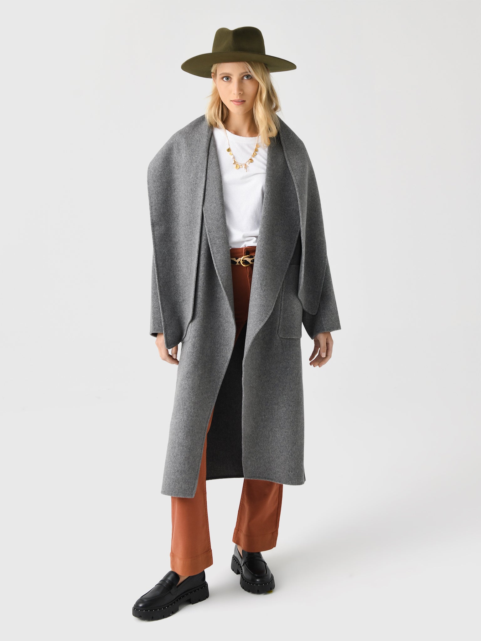 Vanessa Bruno Women's Valeran Shawl Coat - Saint Bernard