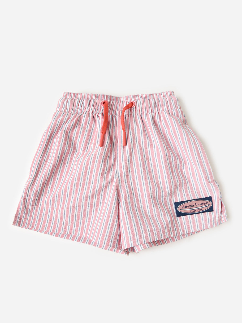 Vineyard Vines Boys' Seersucker Chappy Swim Trunk - Saint Bernard