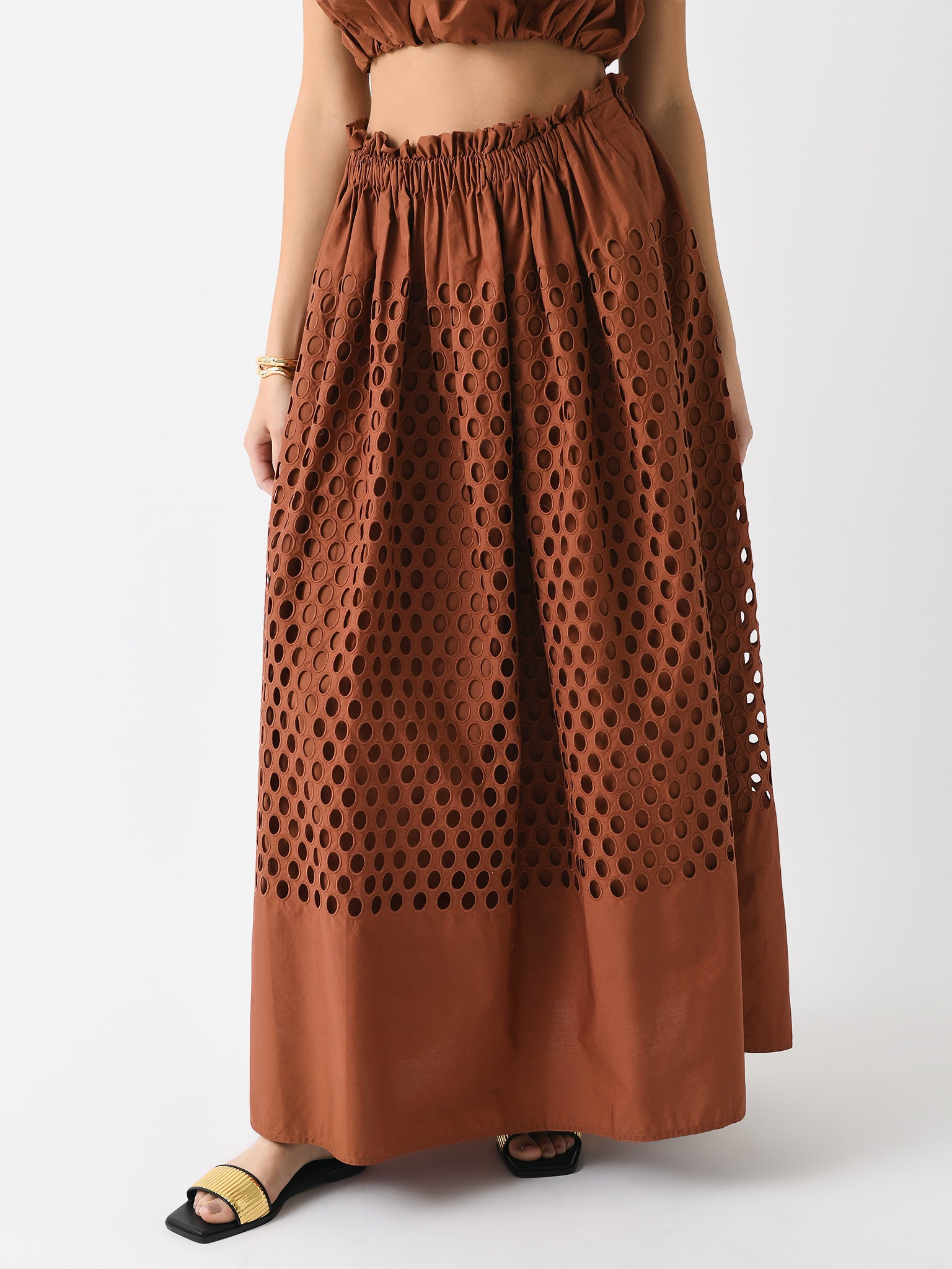 ALC Women's Flora Eyelet Maxi Skirt - Saint Bernard