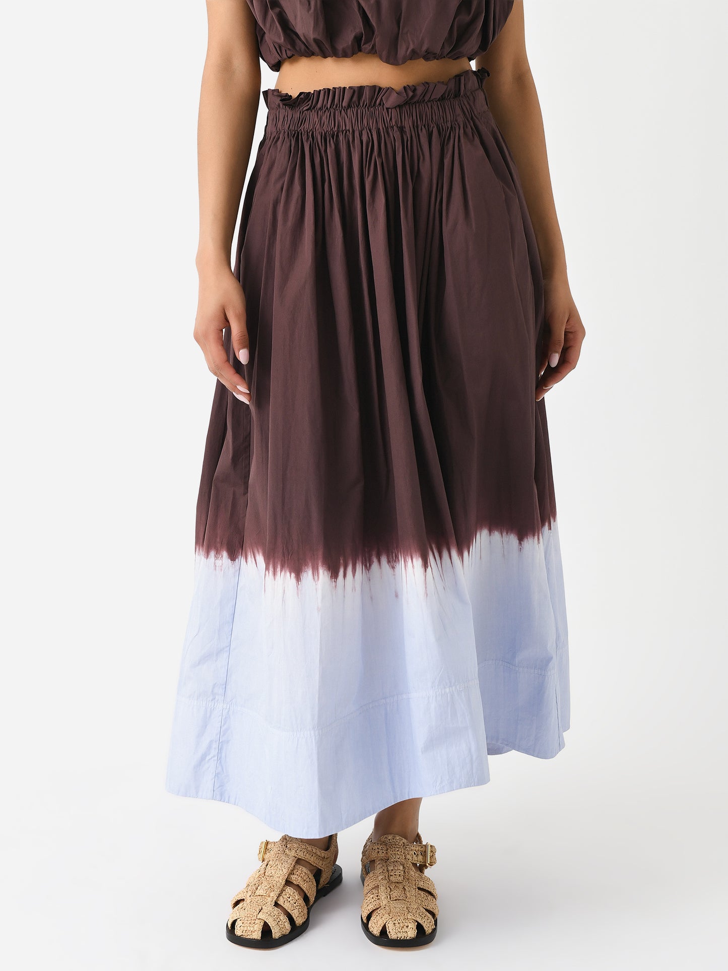 ALC Women's Gina Dip Dye Midi Skirt - Saint Bernard