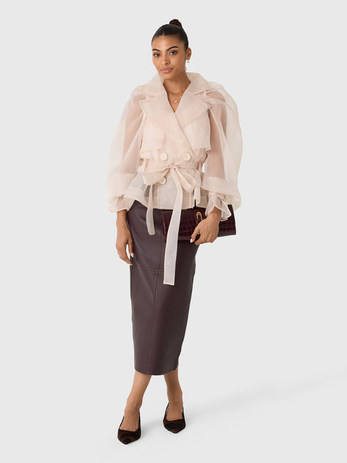 ALC Women's Marta Leather Midi Skirt