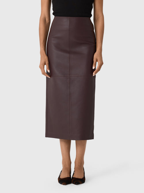 ALC Women's Marta Leather Midi Skirt