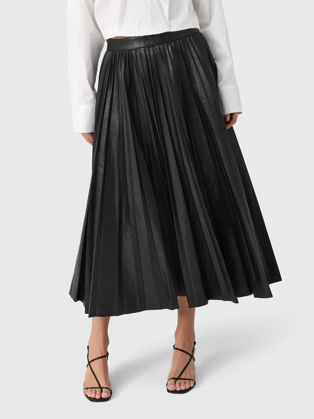 ALC Women's Etta Vegan Leather Midi Skirt - Saint Bernard