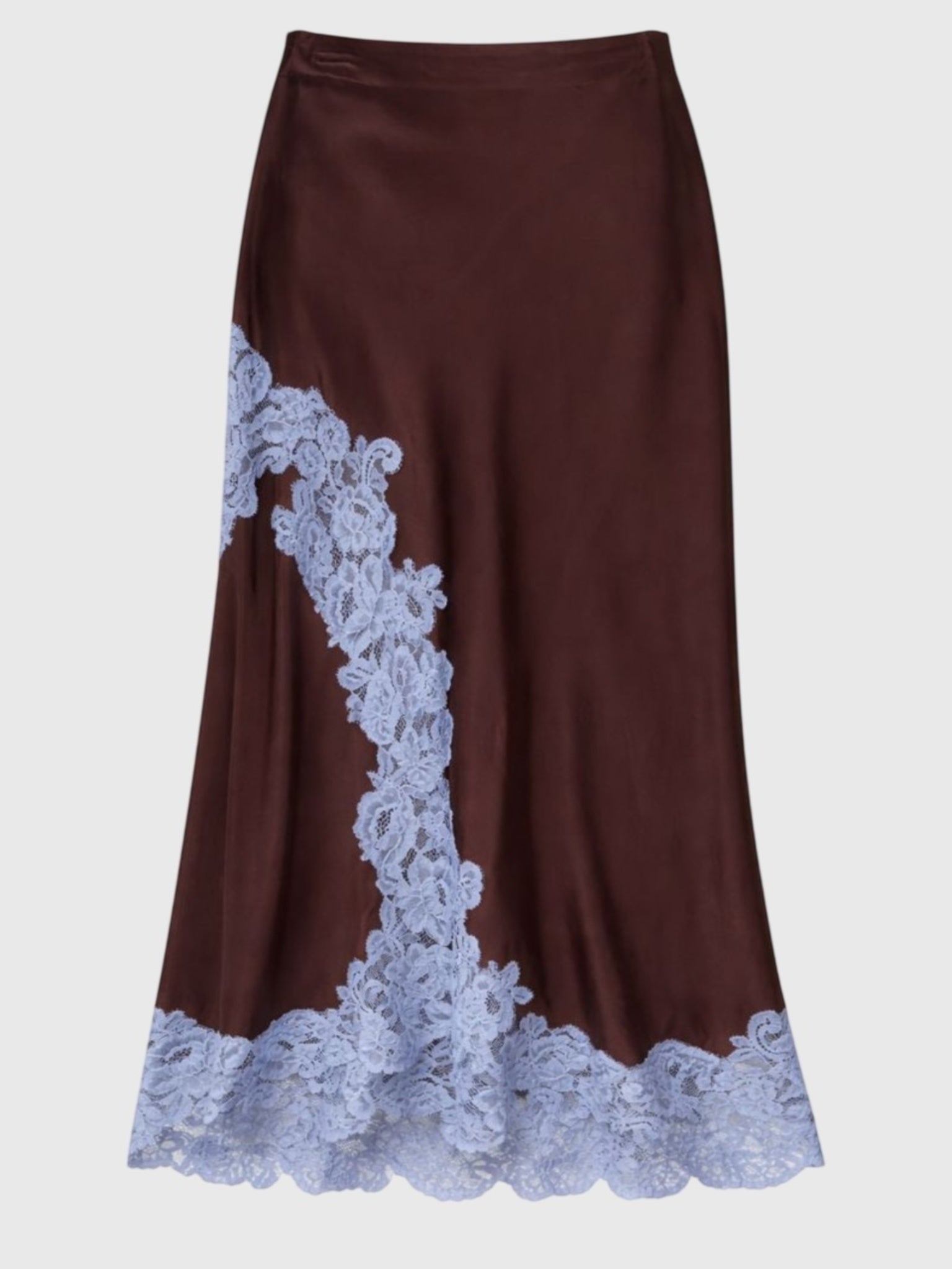 ALC Women's Olivia Satin & Lace Midi Skirt - Saint Bernard