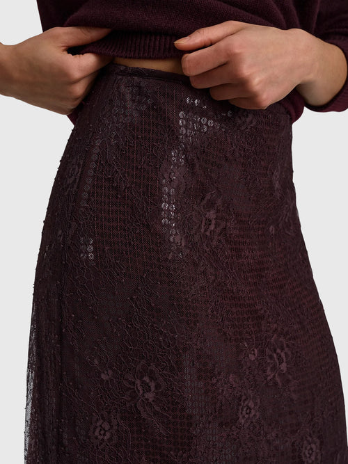 ALC Women's Ava Sequin & Lace Midi Skirt