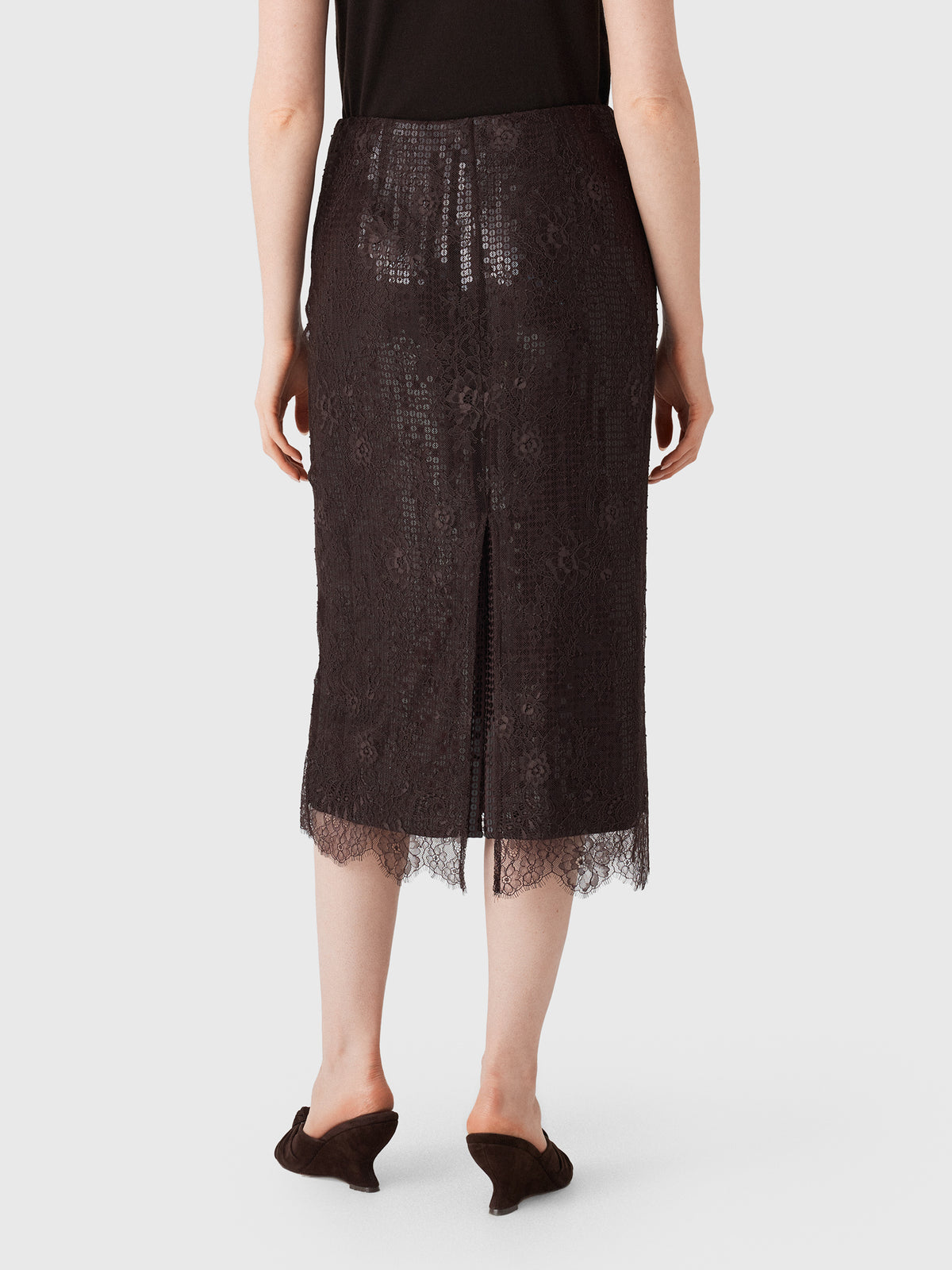 ALC Women's Ava Sequin & Lace Midi Skirt - Saint Bernard