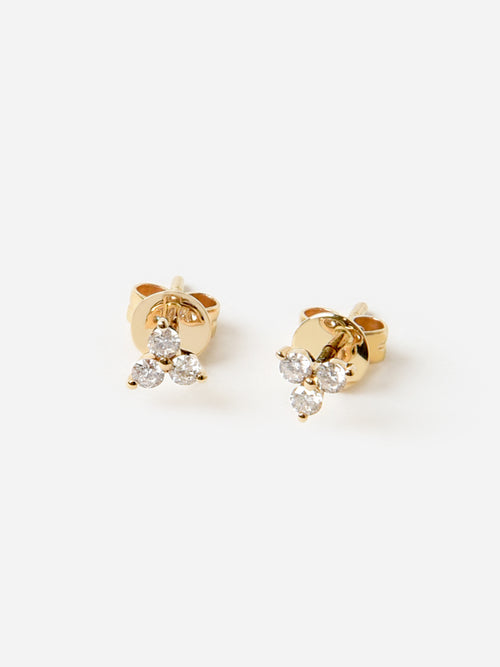 Francie B. 3 Stone Stud Earrings