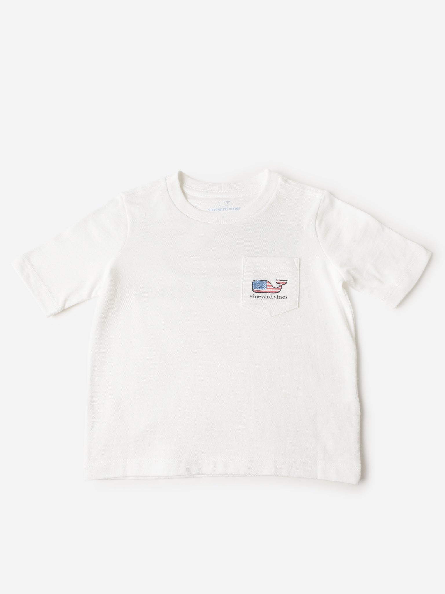 Vineyard Vines Boys' Flag Whale Pocket Tee - Saint Bernard