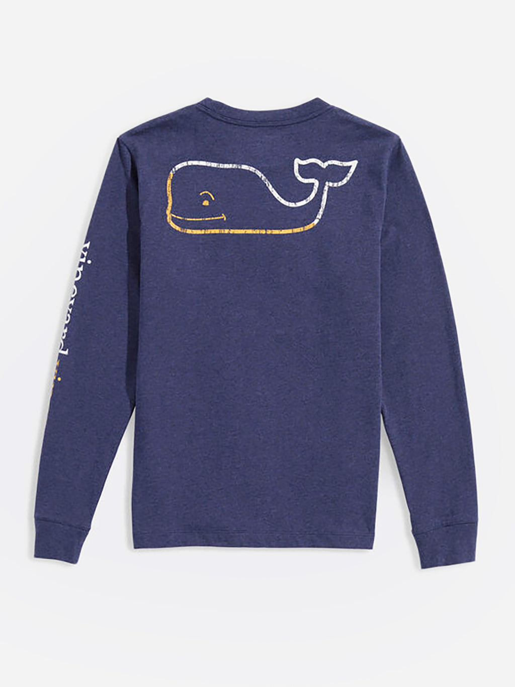 Vineyard Vines Boys' Heathered Vintage Whale Long Sleeve Pocket Tee - Saint Bernard
