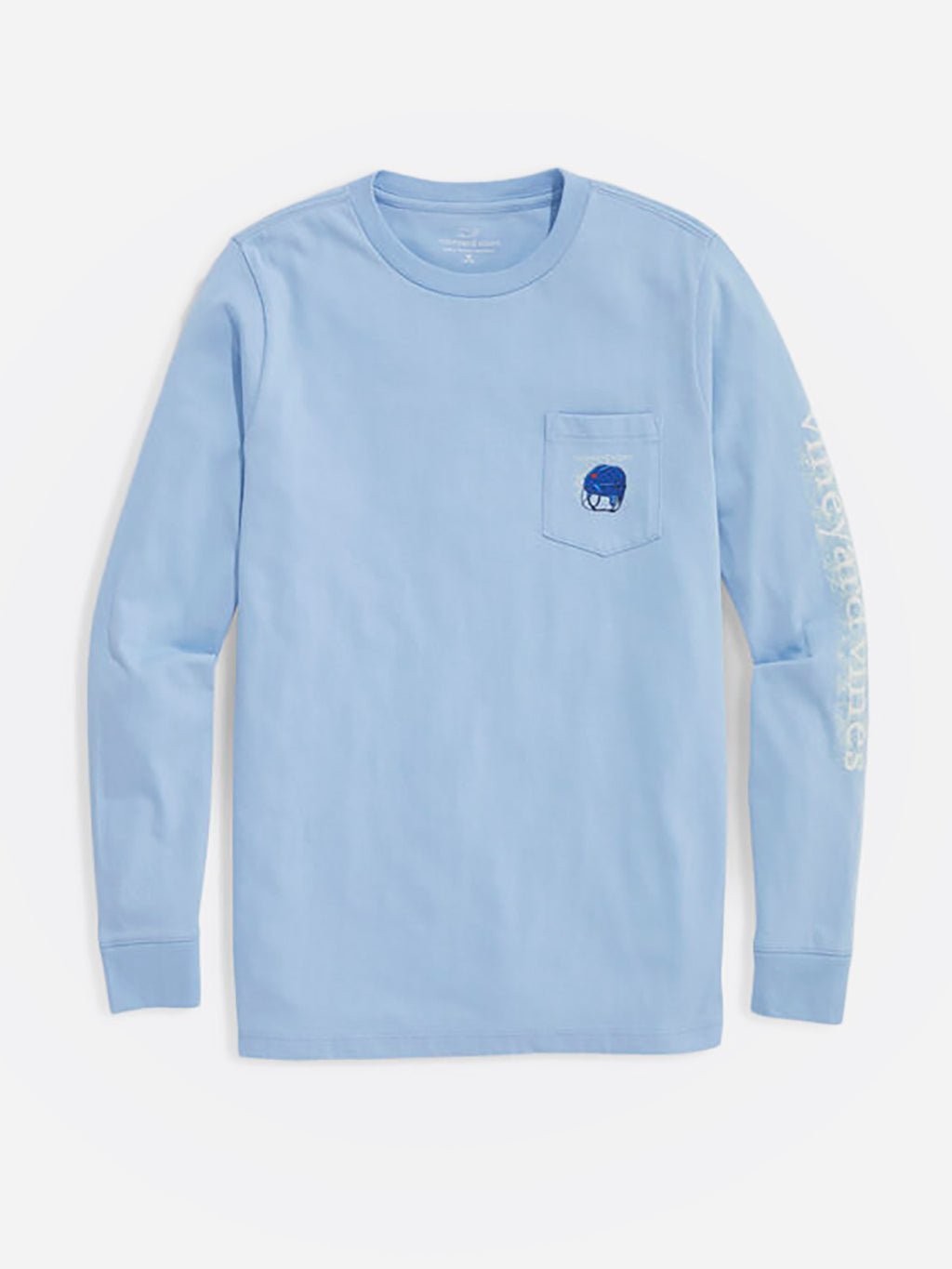 Vineyard Vines Boys' Glow-In-The-Dark Hockey Helmet Long Sleeve Pocket Tee - Saint Bernard
