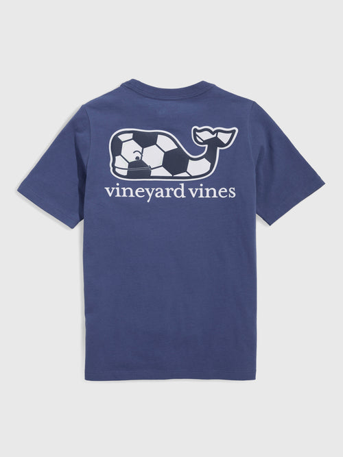 Vineyard Vines Boys' Soccer Whale Short-Sleeve Tee
