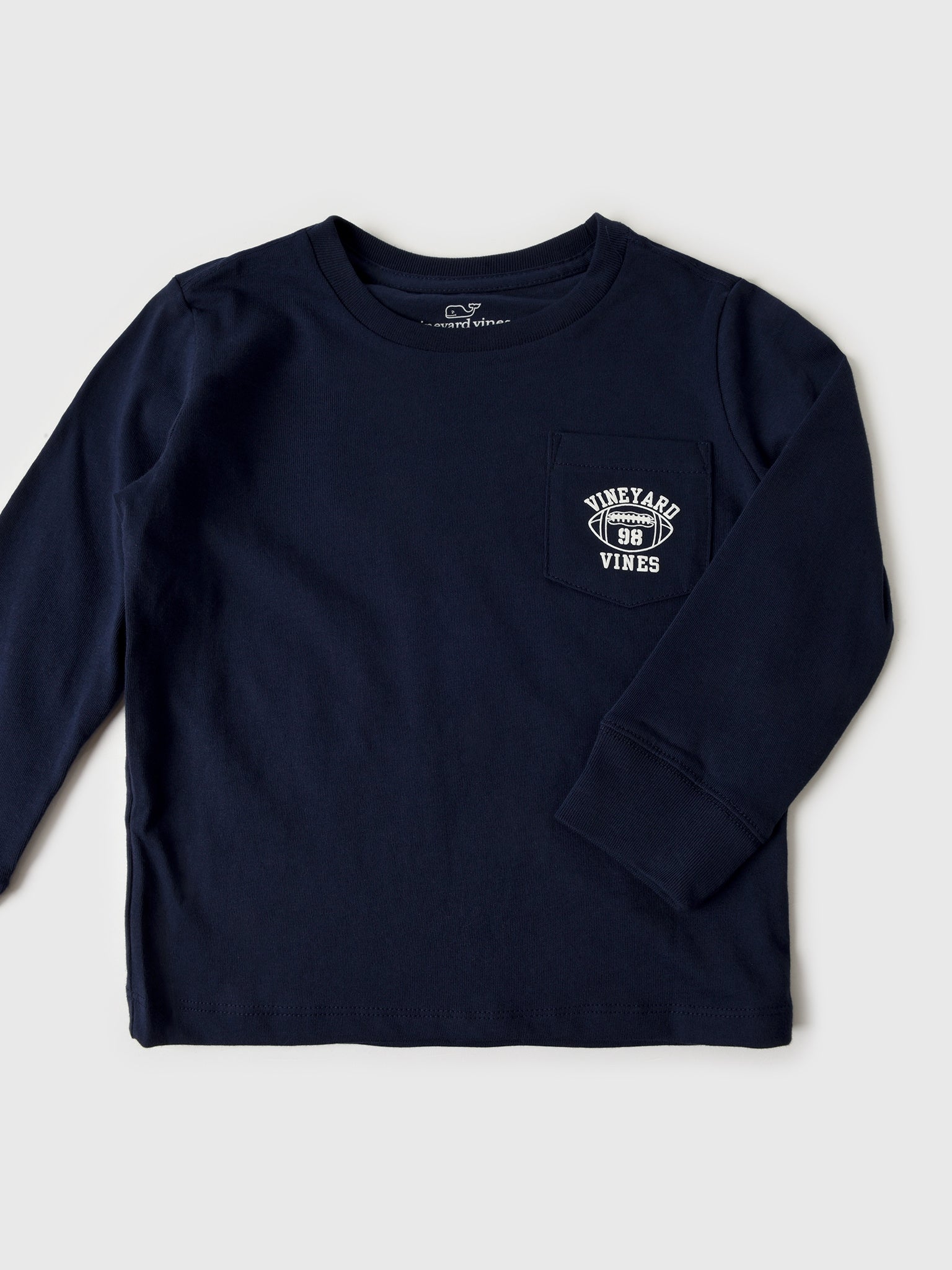 Vineyard Vines Boys' Vineyard Football Long-Sleeve Pocket Tee - Saint Bernard