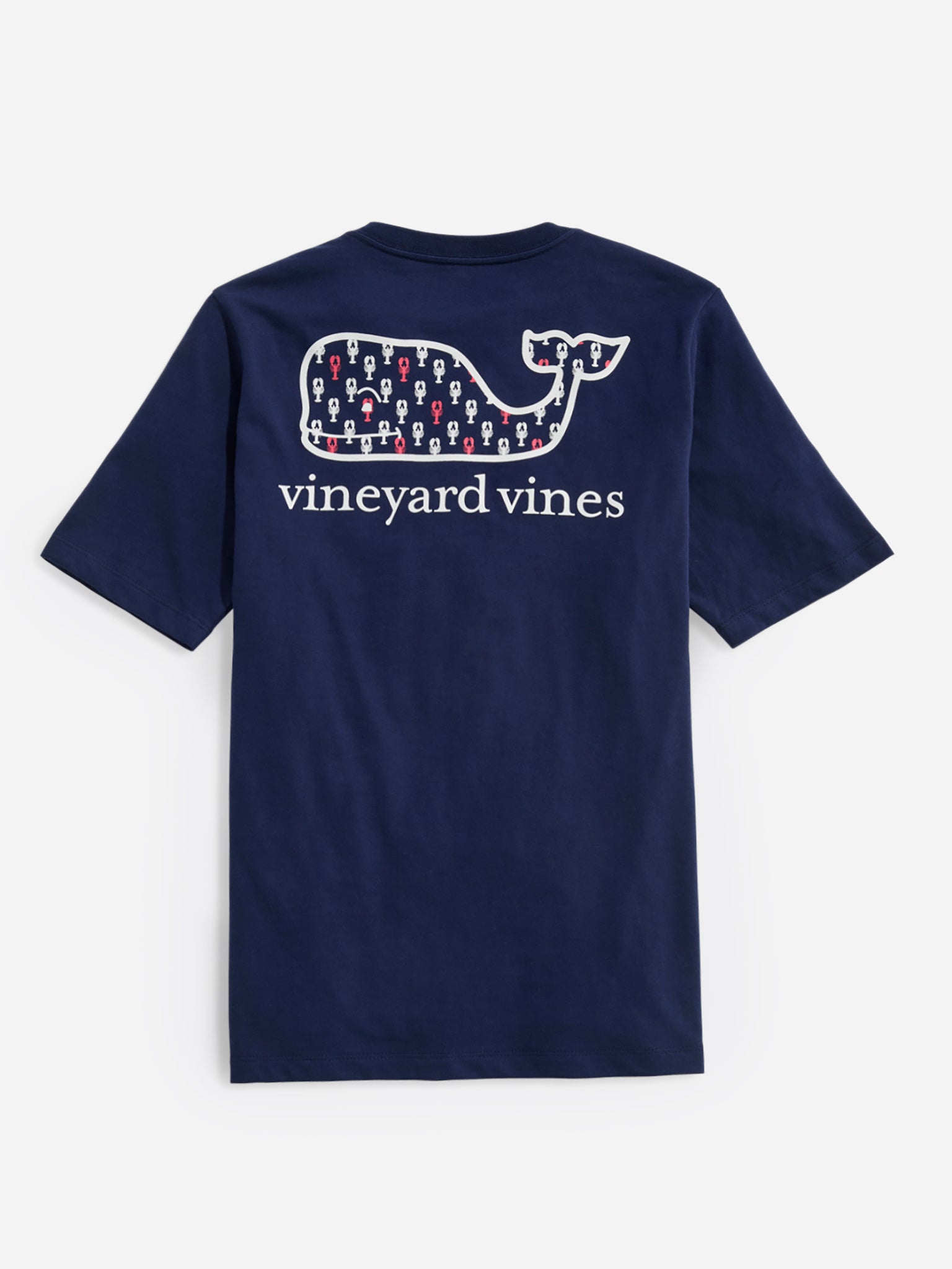 Vineyard Vines Boys' Lobster Print Whale Short-Sleeve Pocket Tee - Saint Bernard