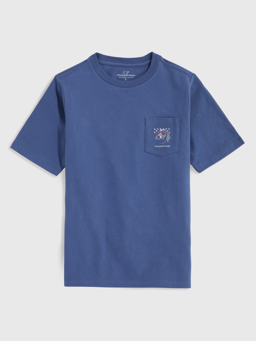 Vineyard Vines Boys' Americana Dog Short-Sleeve Pocket Tee - Saint Bernard
