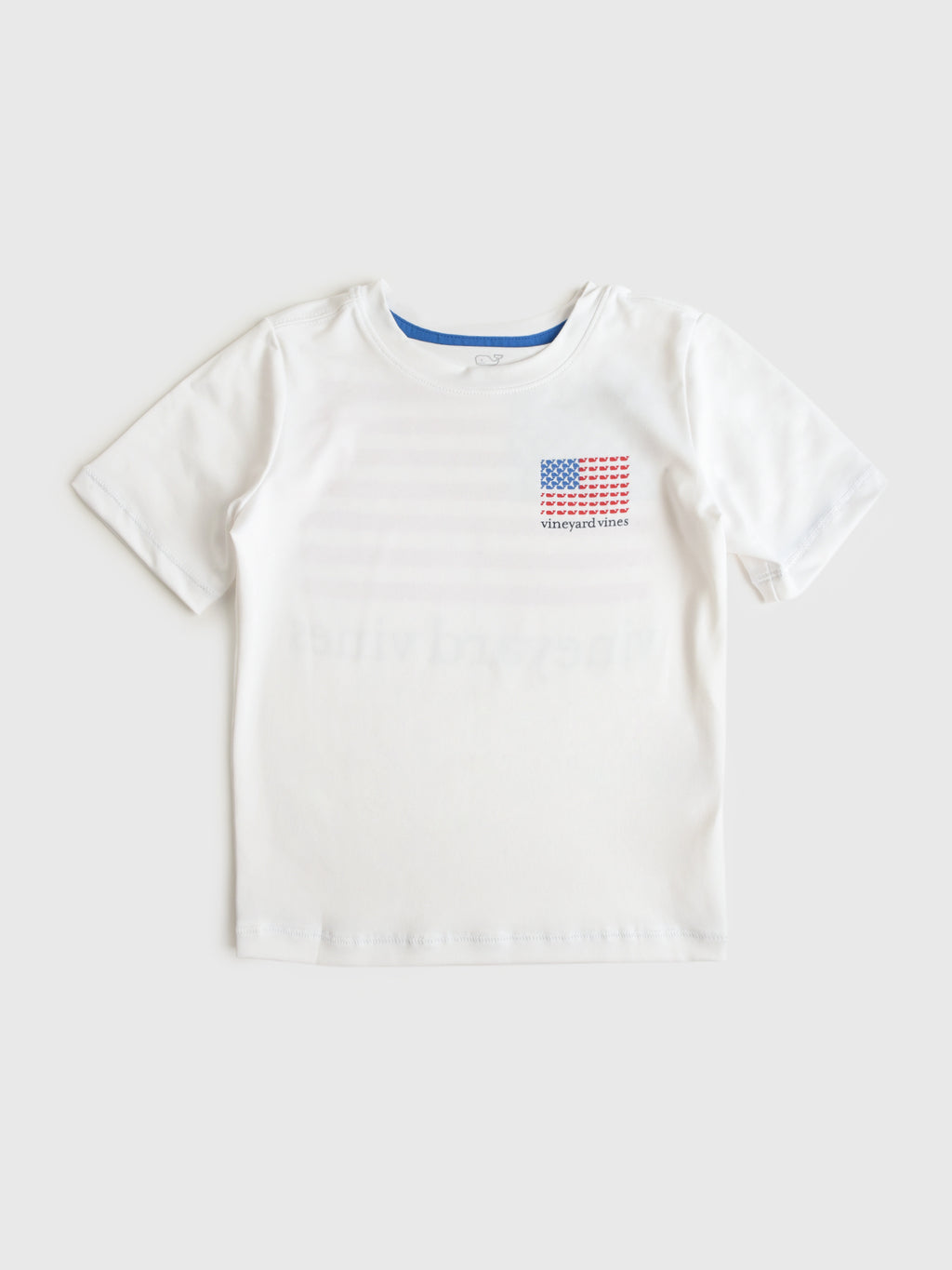 Vineyard Vines Boys' American Flag Whales Short-Sleeve Harbor Performance Tee - Saint Bernard