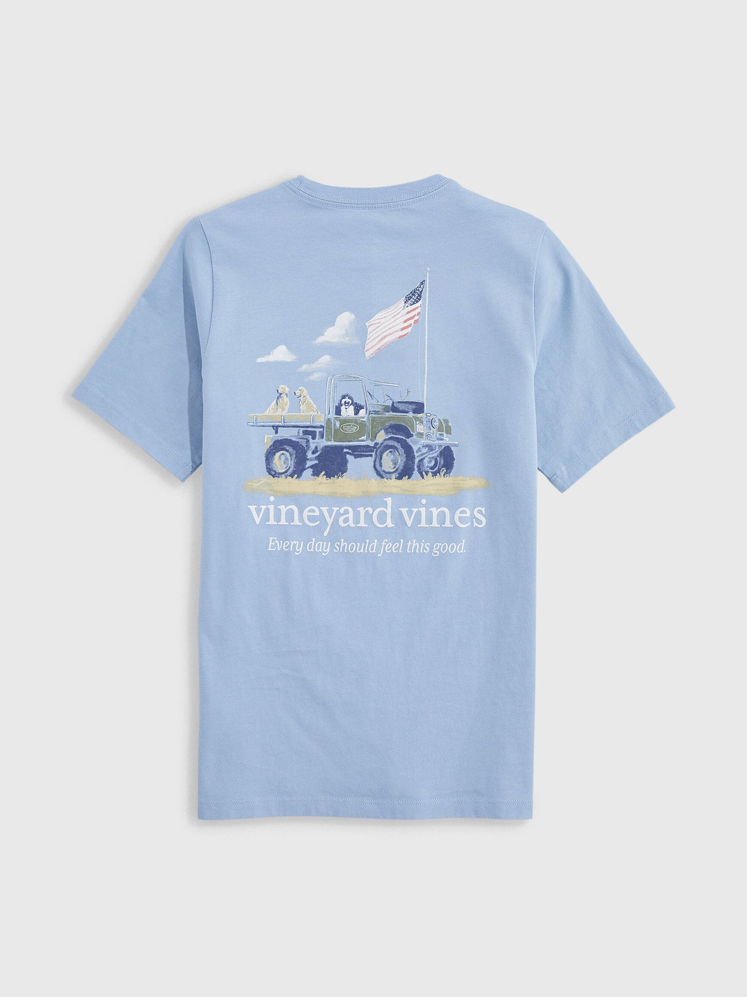 Vineyard Vines Boys' Painted Americana Truck Short-Sleeve Pocket Tee - Saint Bernard