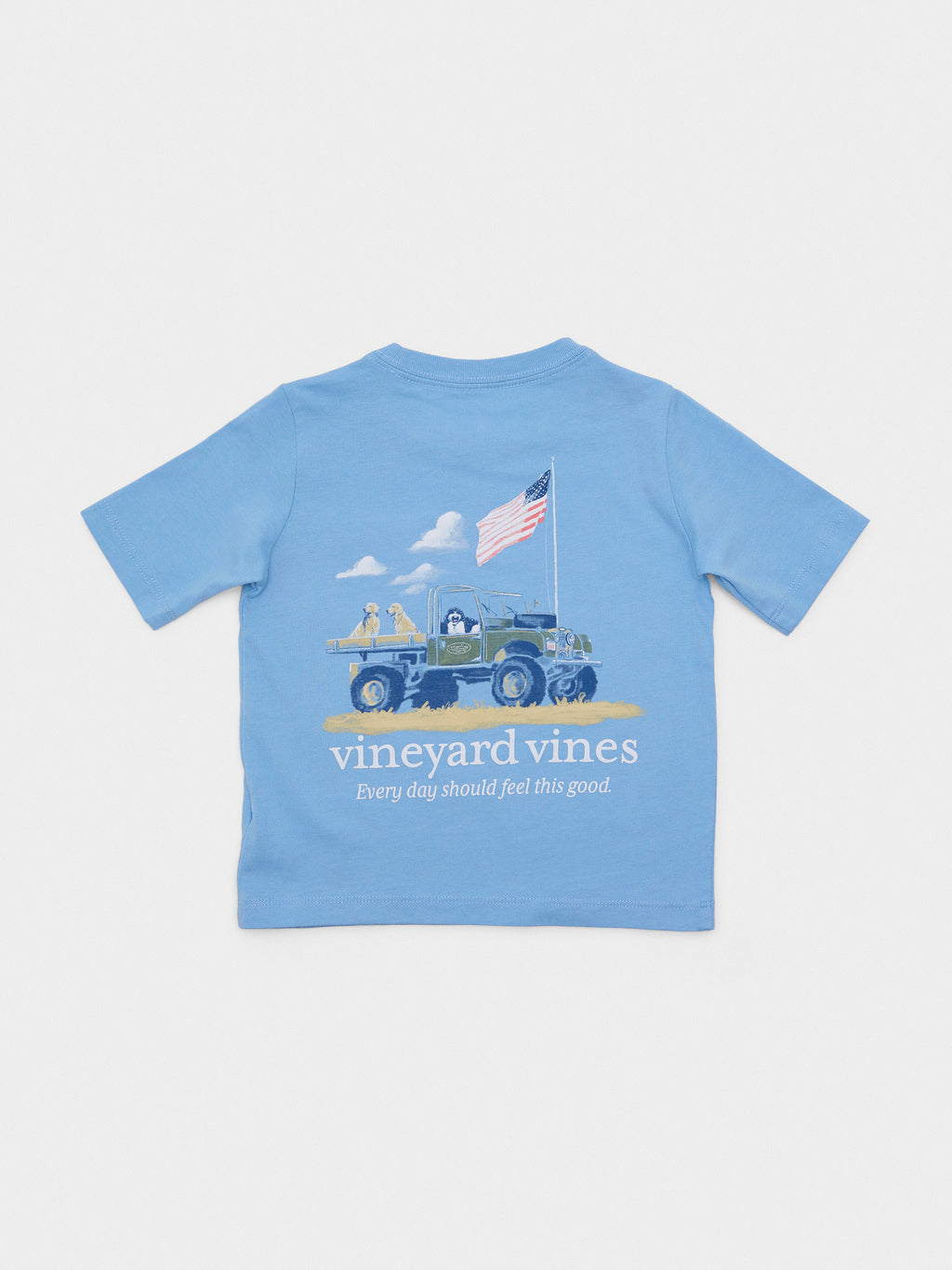 Vineyard Vines Boys' Painted Americana Truck Short-Sleeve Pocket Tee - Saint Bernard