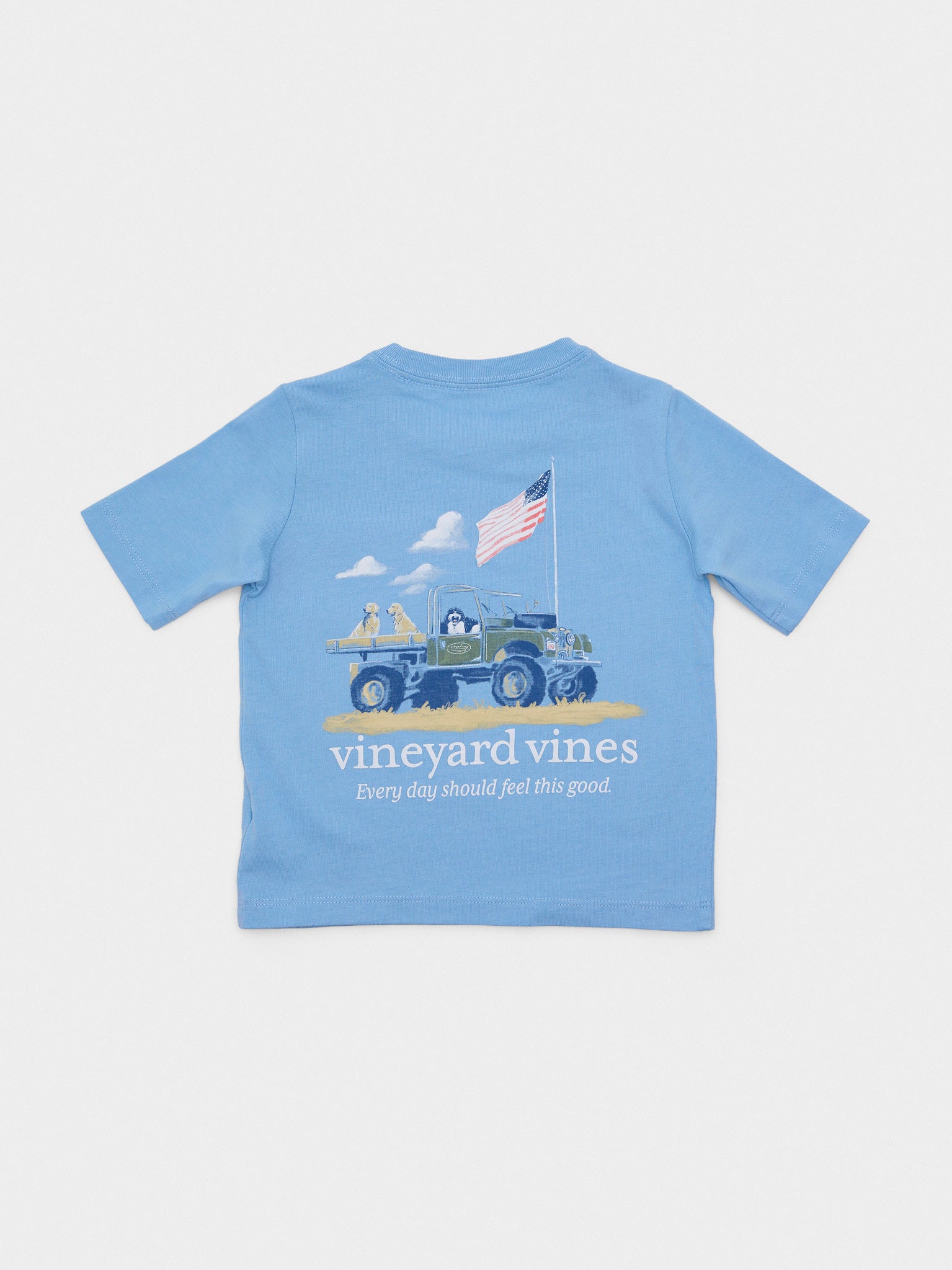 Vineyard Vines Boys' Painted Americana Truck Short-Sleeve Pocket Tee - Saint Bernard