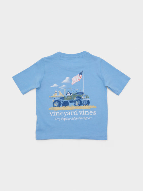 Vineyard Vines Boys' Painted Americana Truck Short-Sleeve Pocket Tee
