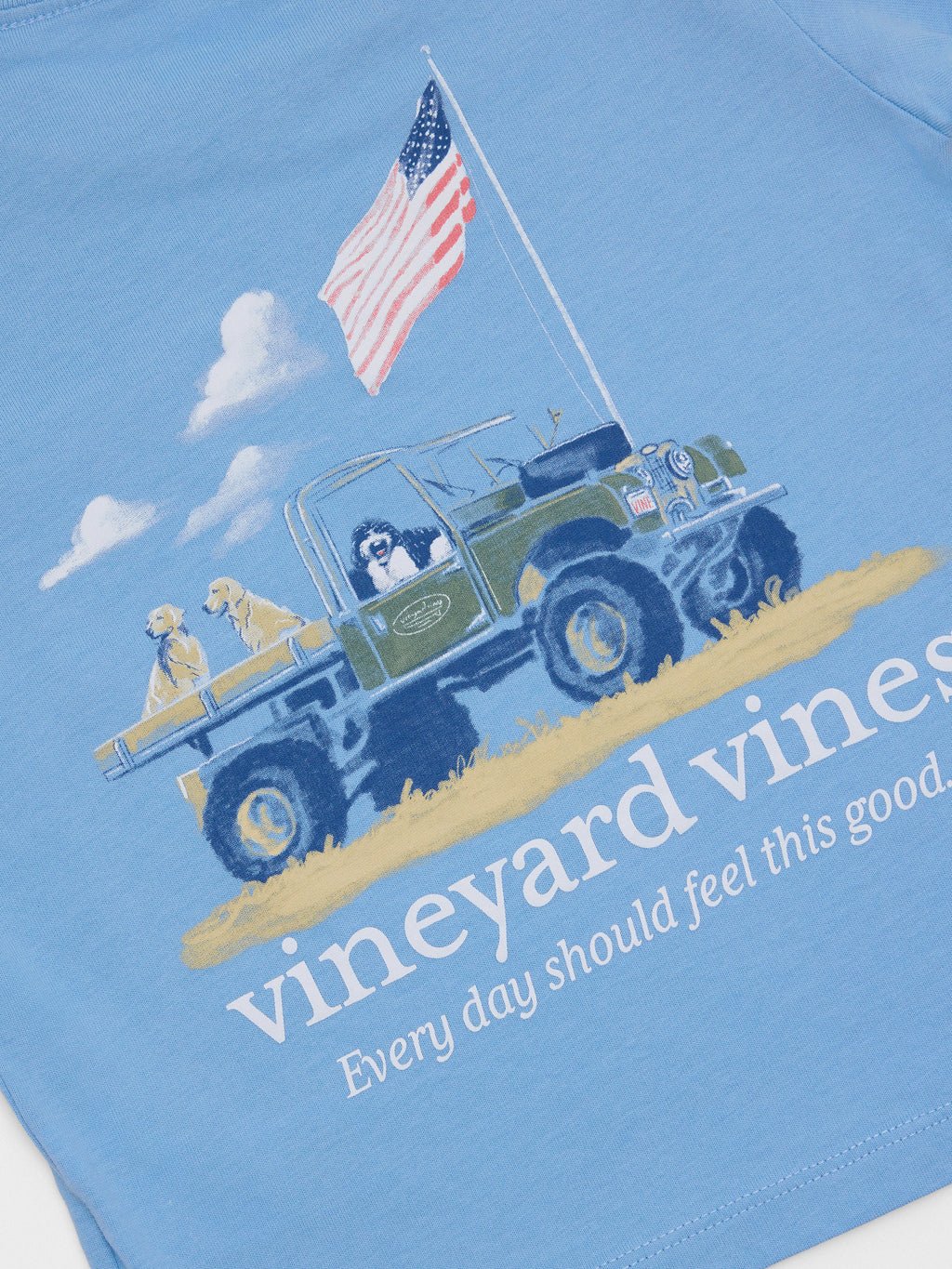 Vineyard Vines Boys' Painted Americana Truck Short-Sleeve Pocket Tee - Saint Bernard