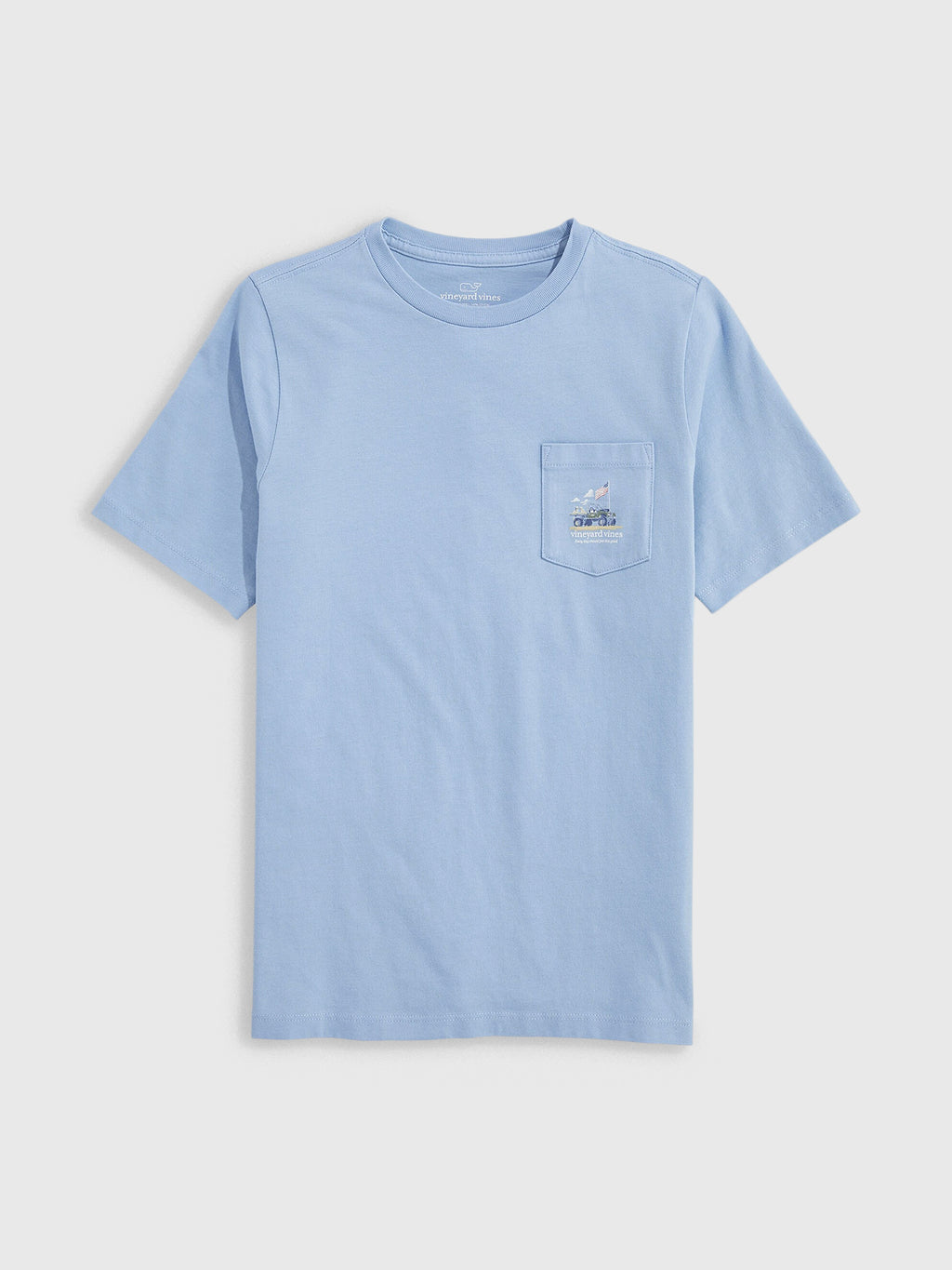 Vineyard Vines Boys' Painted Americana Truck Short-Sleeve Pocket Tee - Saint Bernard