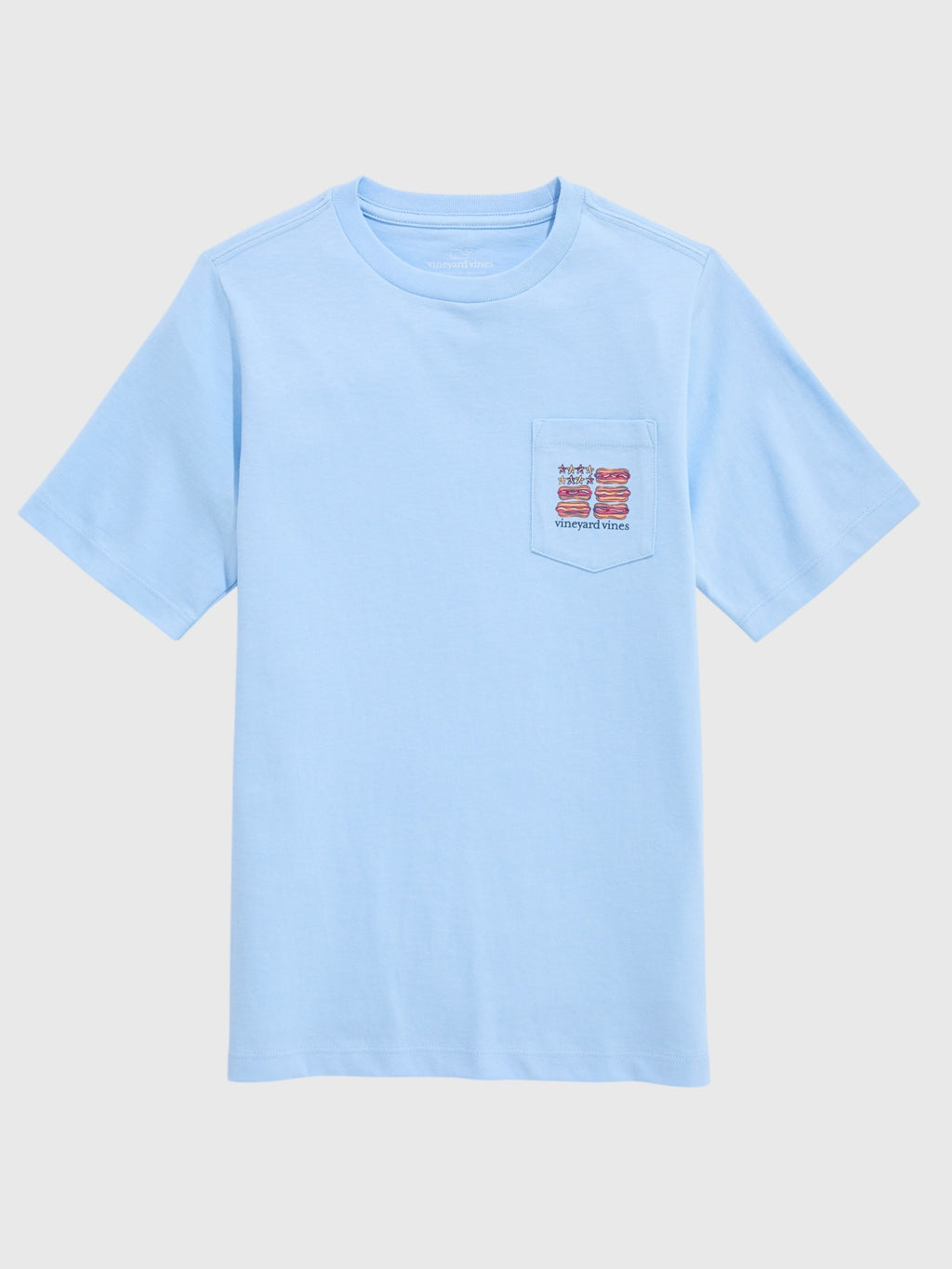 Vineyard Vines Boys' Hot Dog USA Flag Short-Sleeve Pocket Tee - Saint Bernard