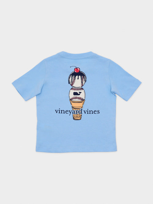 Vineyard Vines Boys' Baseball Ice Cream Cone Short-Sleeve Pocket Tee