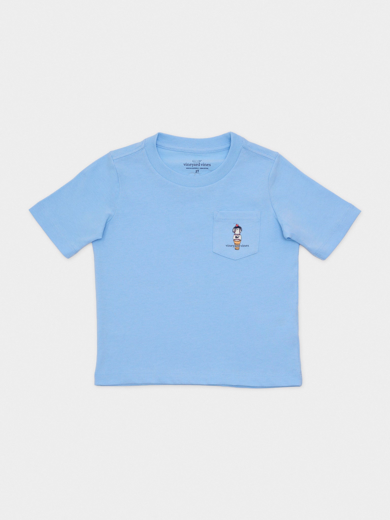 Vineyard Vines Boys' Baseball Ice Cream Cone Short-Sleeve Pocket Tee - Saint Bernard