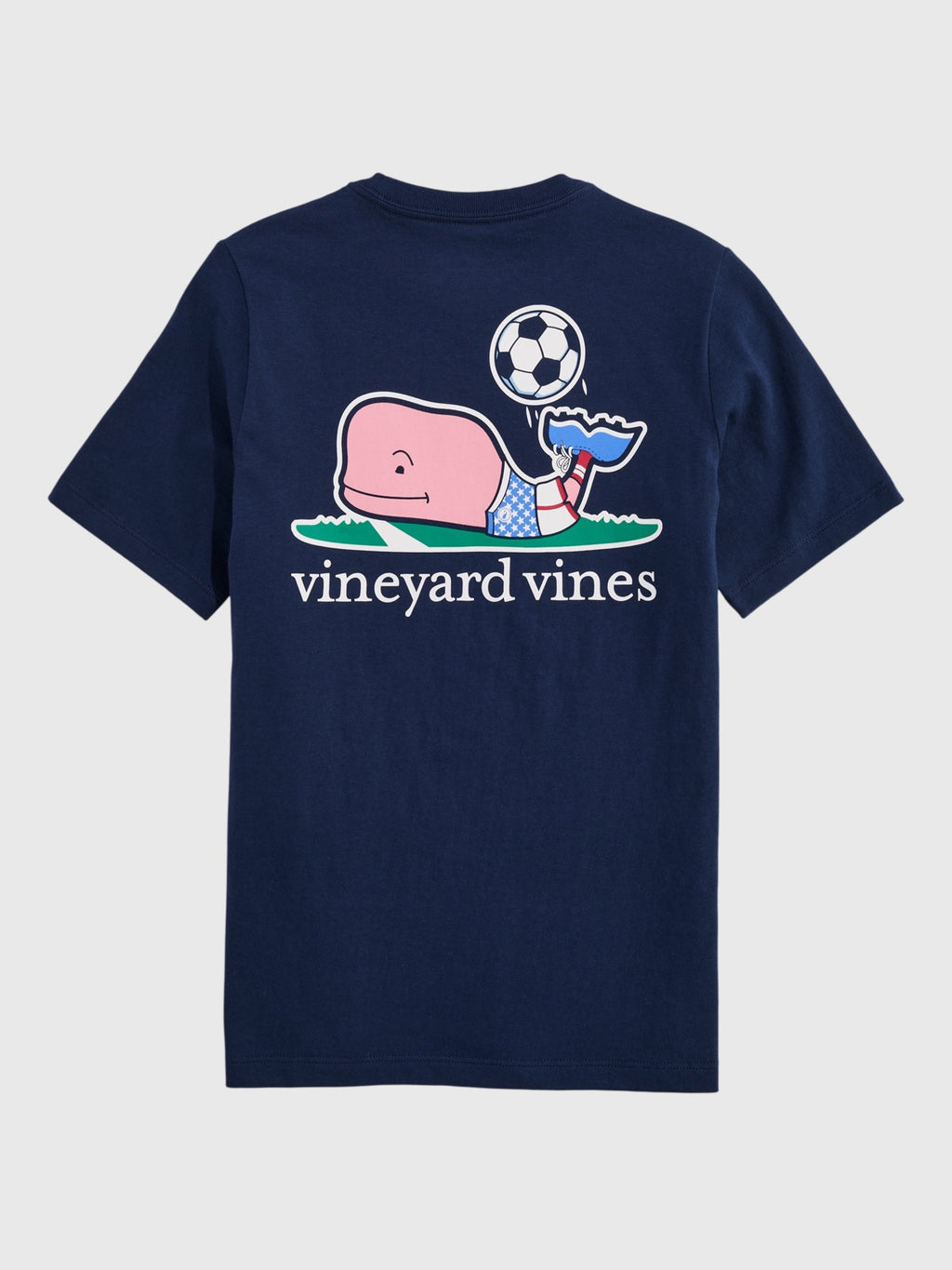 Vineyard Vines Boys' USA Soccer Whale Short-Sleeve Pocket Tee - Saint Bernard