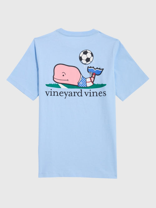 Vineyard Vines Boys' USA Soccer Whale Short-Sleeve Pocket Tee