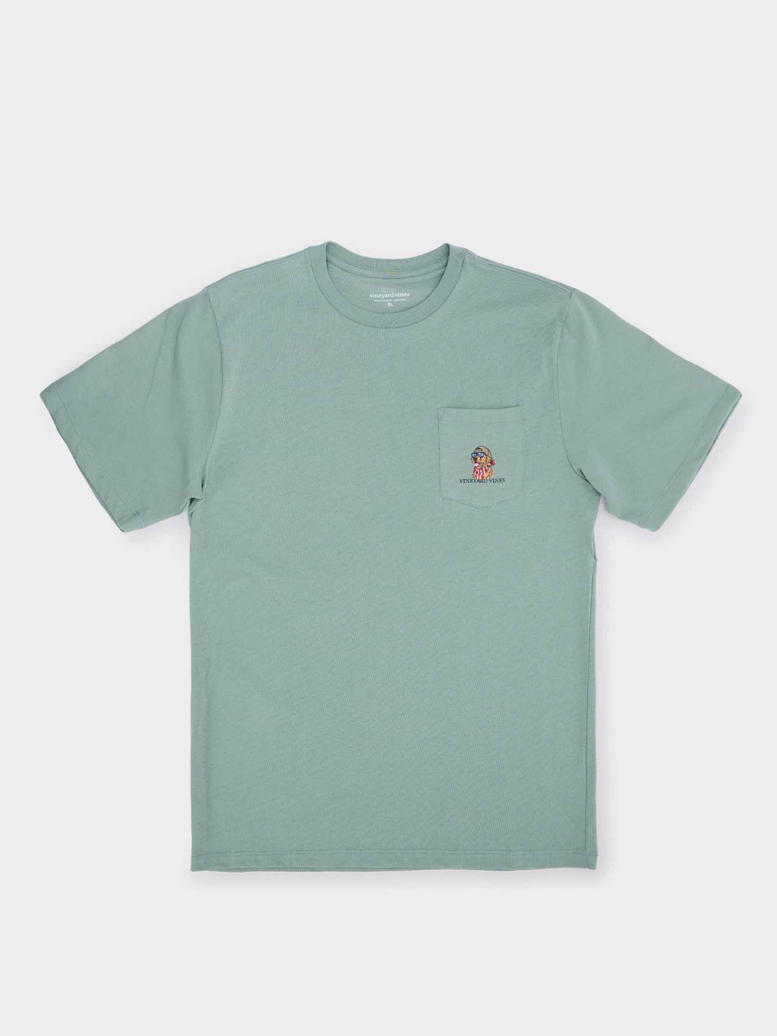 Vineyard Vines Boys' America Dog Short-Sleeve Pocket Tee - Saint Bernard