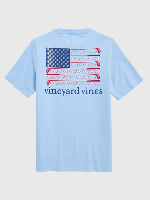 Vineyard Vines Boys' Americana Golf Flag Short-Sleeve Pocket Tee