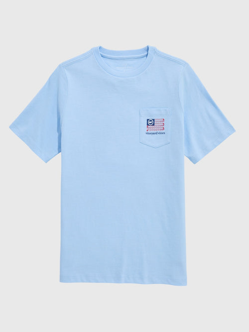 Vineyard Vines Boys' Americana Golf Flag Short-Sleeve Pocket Tee