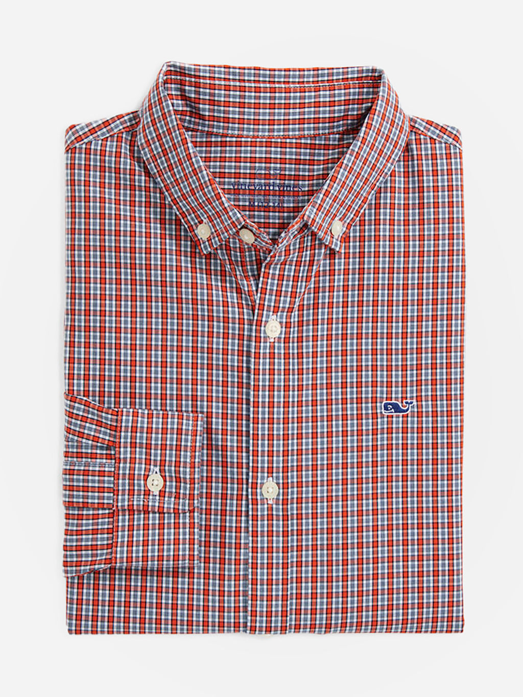 Vineyard Vines Boys' Stretch Poplin Check Shirt - Saint Bernard