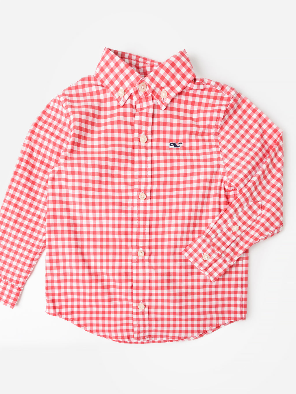 Vineyard Vines Boys' On-The-Go Brrrº Gingham Shirt - Saint Bernard