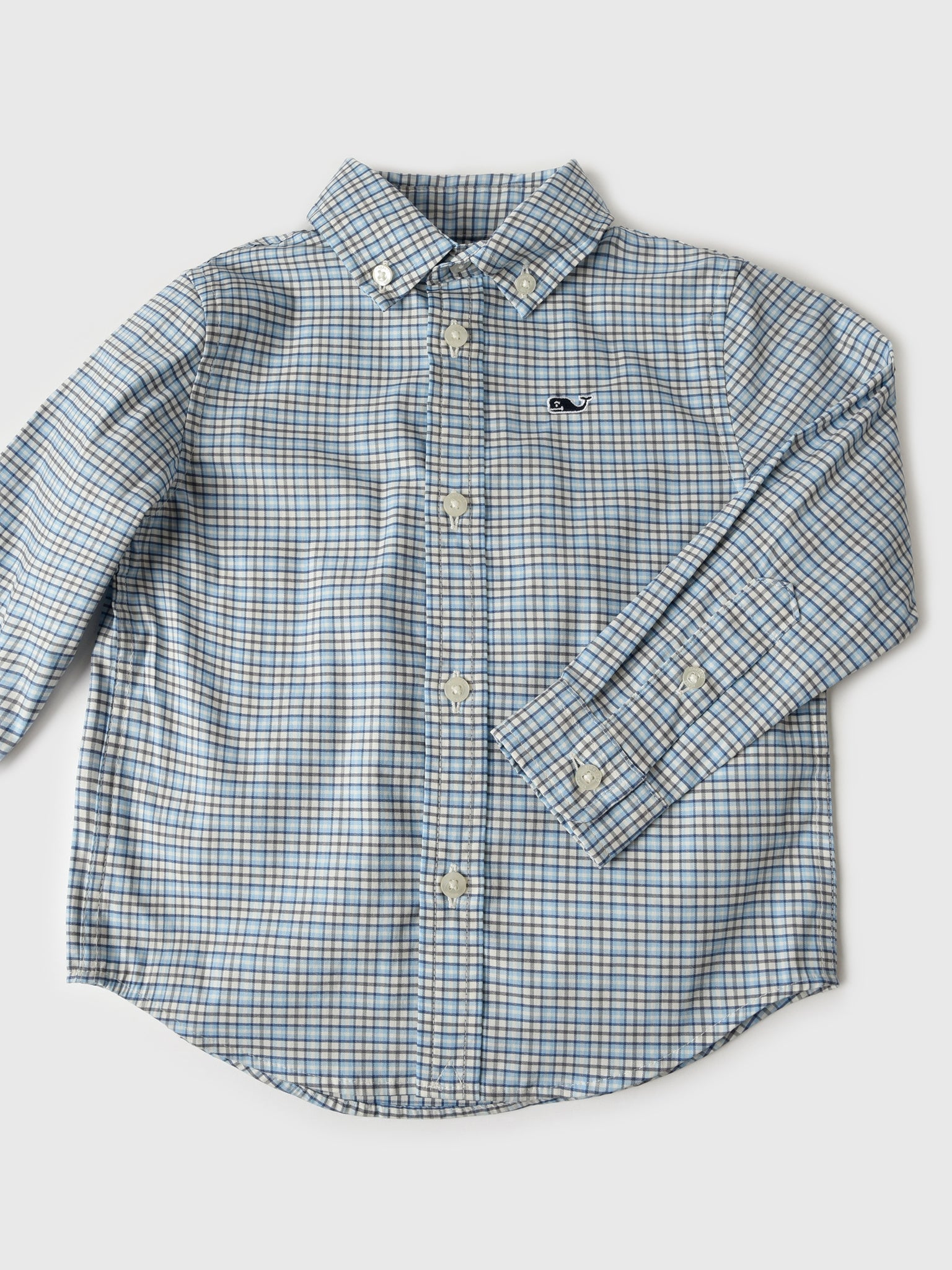 Vineyard Vines Boys' On-The-Go Brrrº Plaid Shirt - Saint Bernard