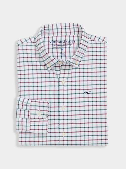 Vineyard Vines Boys' Performance Cotton Quidnet Tattersall Shirt