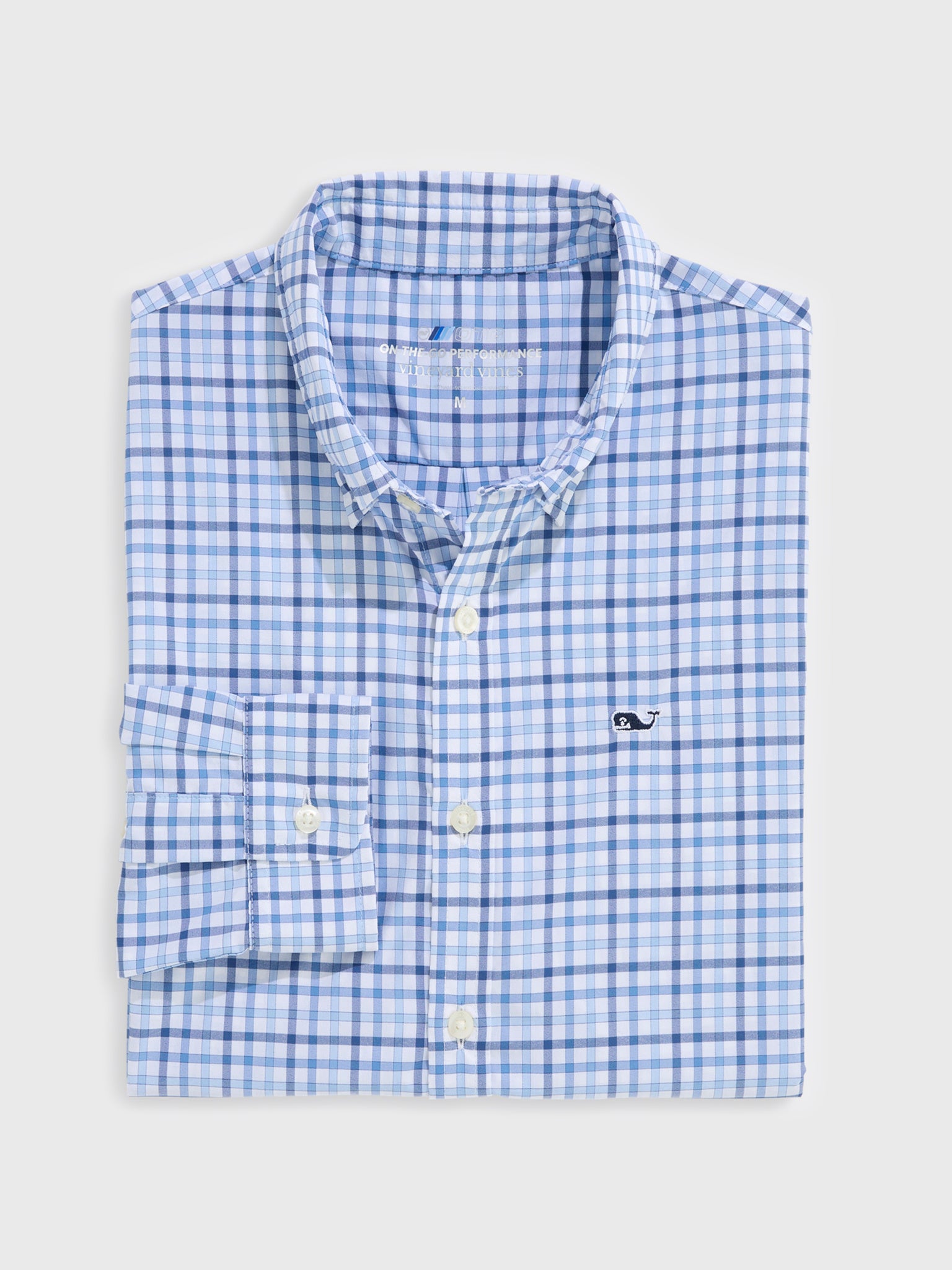 Vineyard Vines Boys' Forepeak Tattersall Featherweight Performance Shirt - Saint Bernard