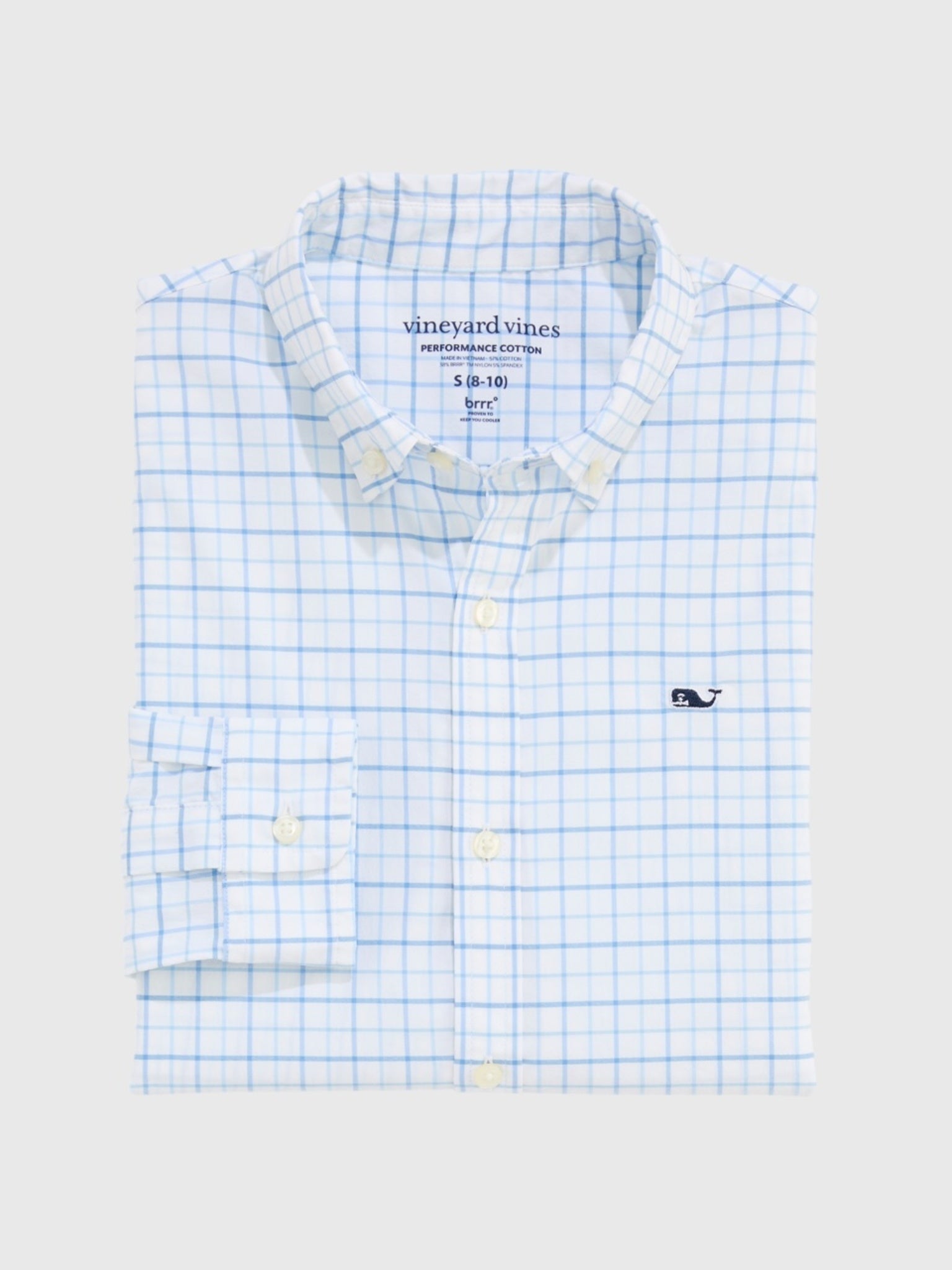 Vineyard Vines Boys' Morada Bay Tattersall Performance Cotton Shirt - Saint Bernard