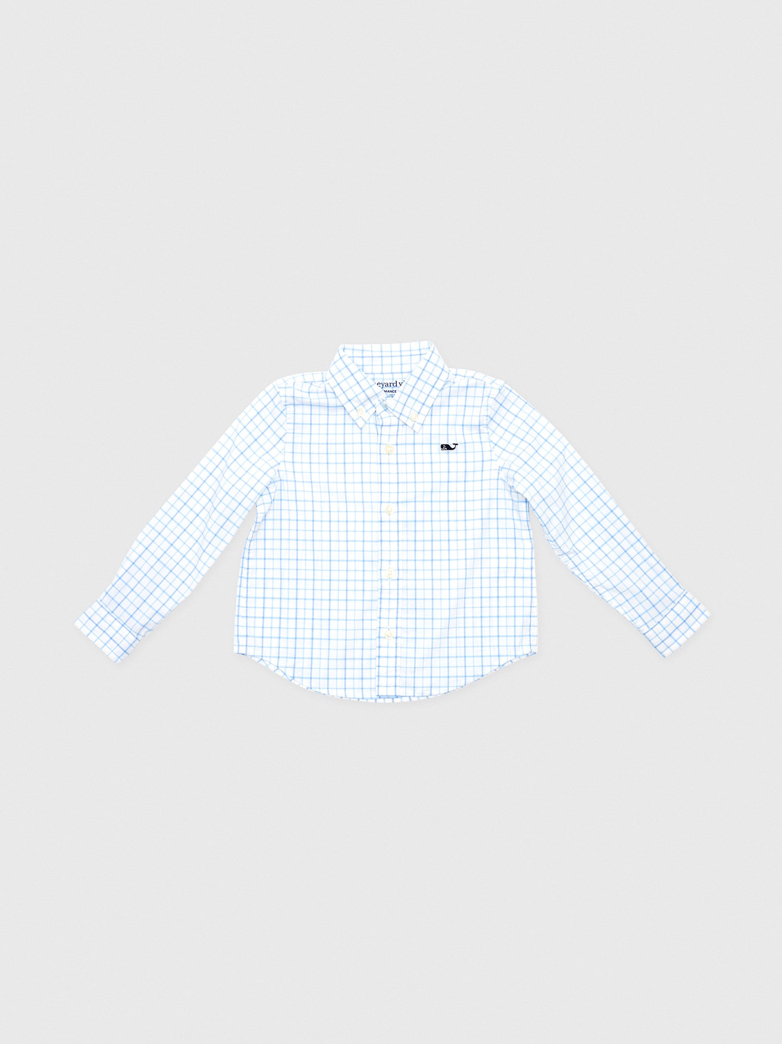 Vineyard Vines Boys' Morada Bay Tattersall Performance Cotton Shirt - Saint Bernard