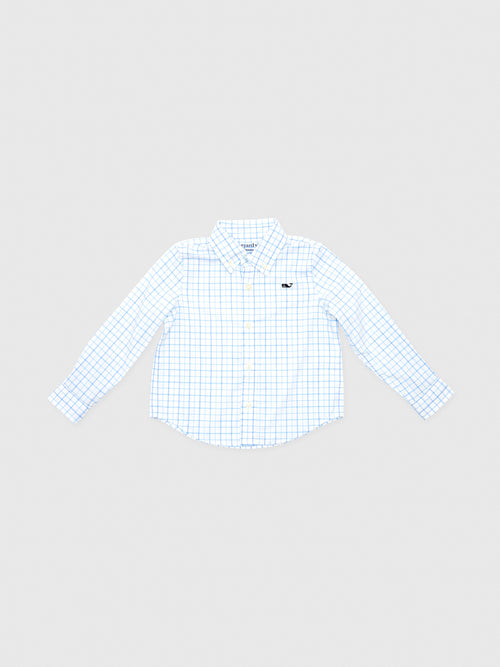 Vineyard Vines Boys' Morada Bay Tattersall Performance Cotton Shirt