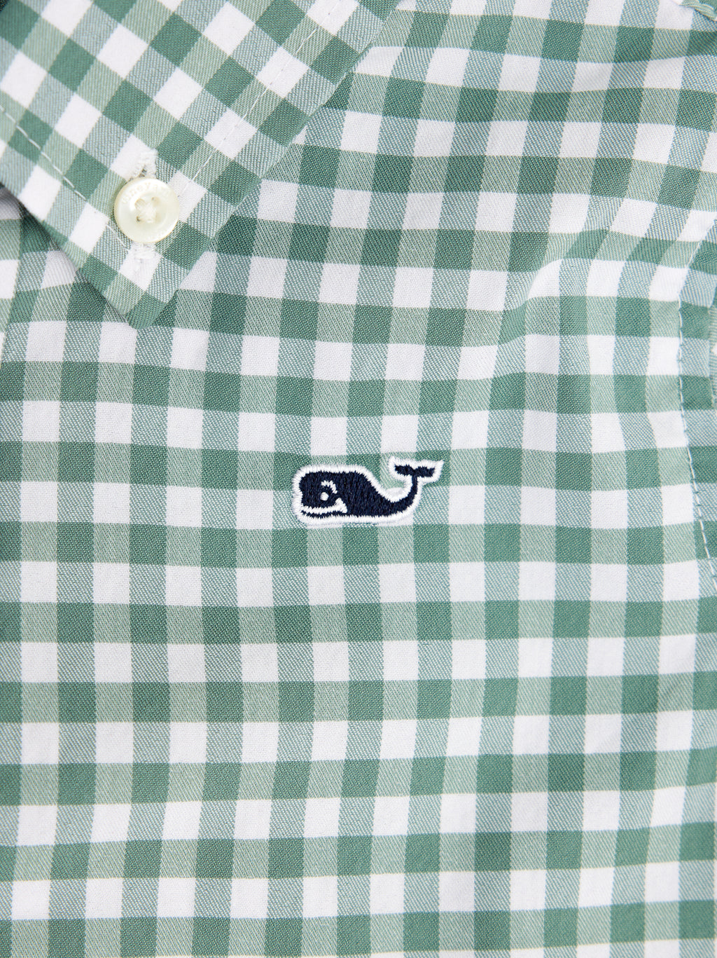 Vineyard Vines Boys' Performance Cotton Skysail Gingham Shirt