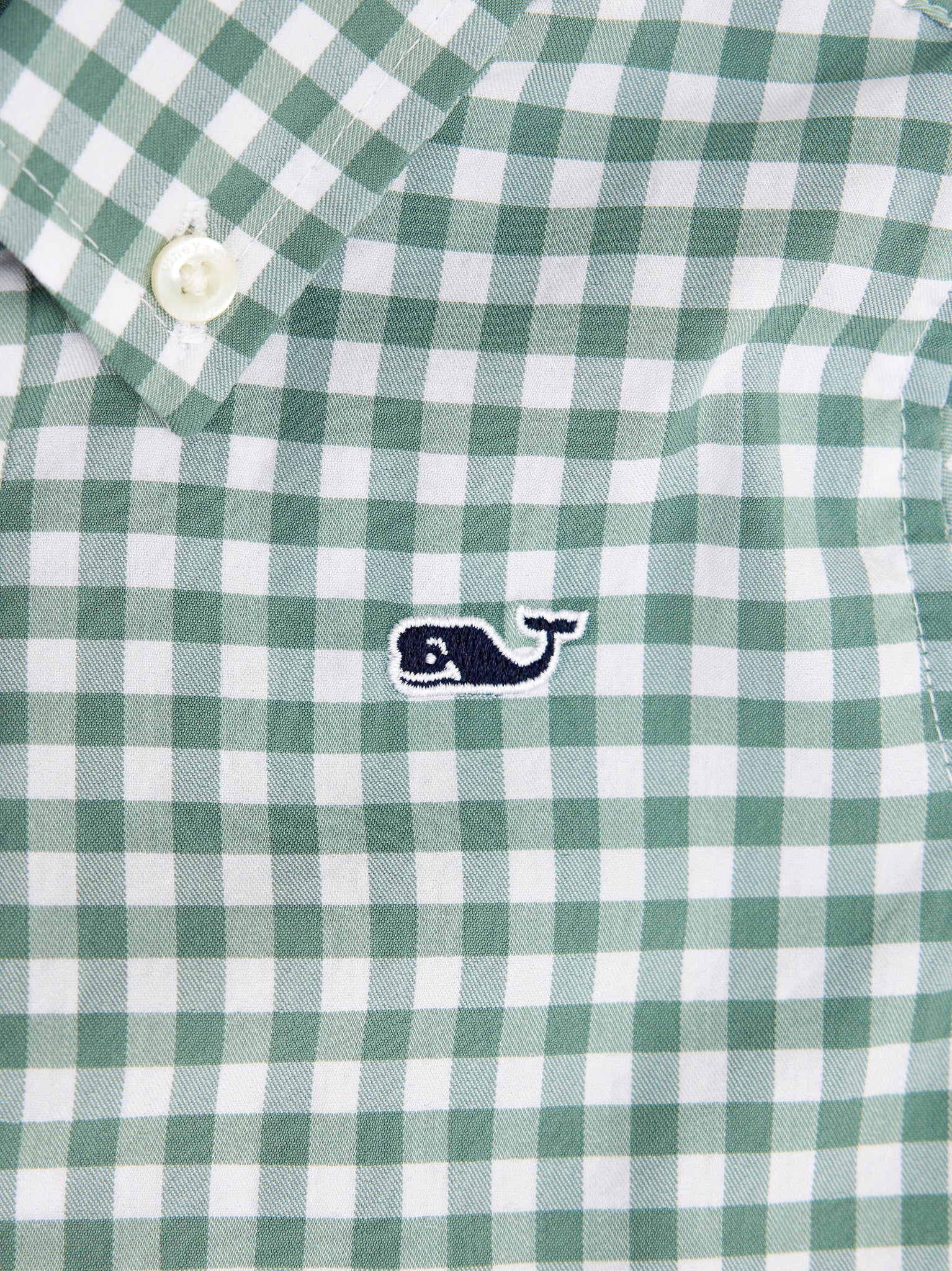 Vineyard Vines Boys' Performance Cotton Skysail Gingham Shirt
