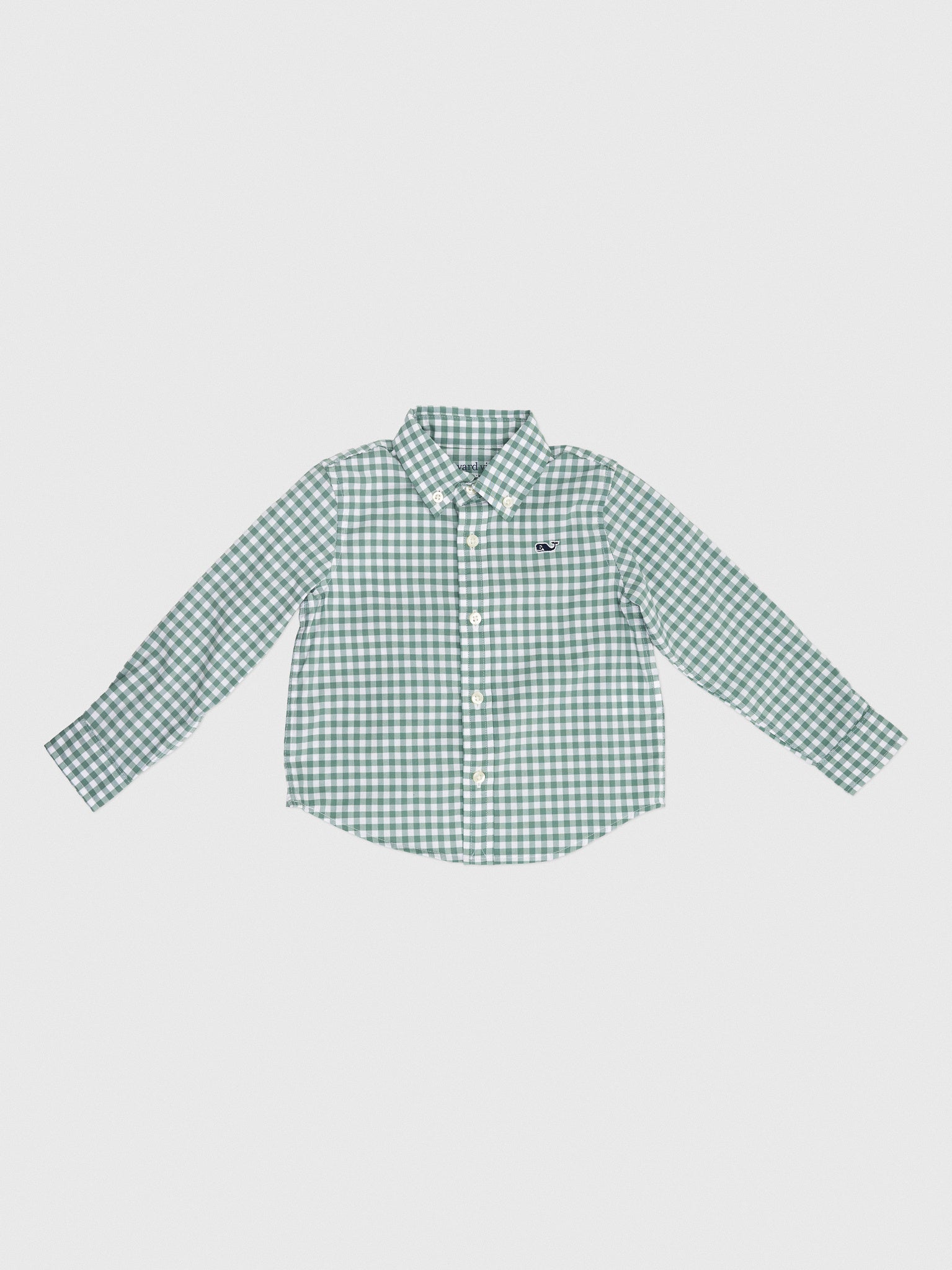Vineyard Vines Boys' Performance Cotton Skysail Gingham Shirt
