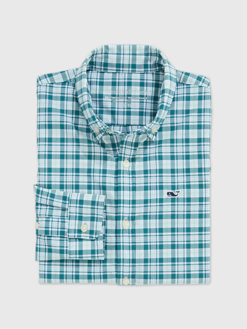 Vineyard Vines Boys' Performance Plaid Featherweight Shirt - Saint Bernard