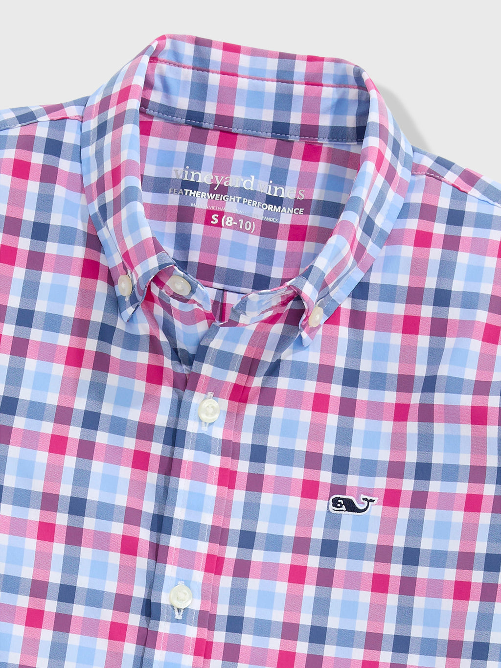 Vineyard Vines Boys' Performance Plaid Featherweight Shirt - Saint Bernard